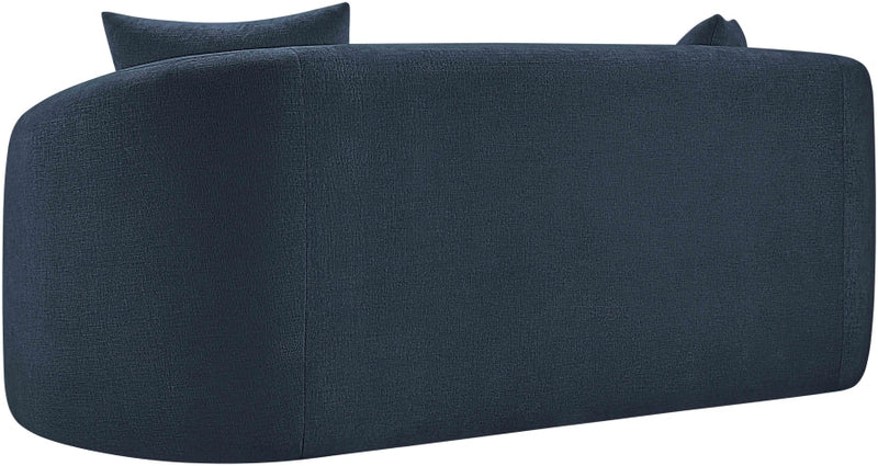 Penelope 66.5" Chenille Fabric Upholstered Upholstered Loveseat in Blue - 44073Navy-L