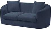 Penelope 66.5" Chenille Fabric Upholstered Upholstered Loveseat in Blue - 44073Navy-L