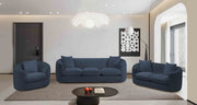 Penelope 66.5" Chenille Fabric Upholstered Upholstered Loveseat in Blue - 44073Navy-L
