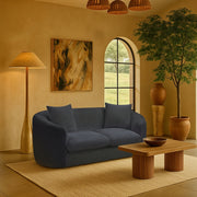 Penelope 66.5" Chenille Fabric Upholstered Upholstered Loveseat in Blue - 44073Navy-L