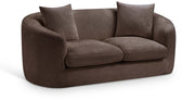 Penelope 66.5" Chenille Fabric Upholstered Upholstered Loveseat in Brown - 44073Brown-L