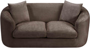 Penelope 66.5" Chenille Fabric Upholstered Upholstered Loveseat in Brown - 44073Brown-L
