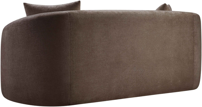 Penelope 66.5" Chenille Fabric Upholstered Upholstered Loveseat in Brown - 44073Brown-L
