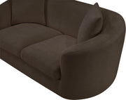 Penelope 66.5" Chenille Fabric Upholstered Upholstered Loveseat in Brown - 44073Brown-L