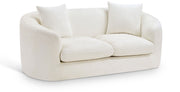 Penelope 66.5" Chenille Fabric Upholstered Upholstered Loveseat in Cream - 44073Cream-L