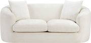 Penelope 66.5" Chenille Fabric Upholstered Upholstered Loveseat in Cream - 44073Cream-L