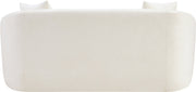 Penelope 66.5" Chenille Fabric Upholstered Upholstered Loveseat in Cream - 44073Cream-L