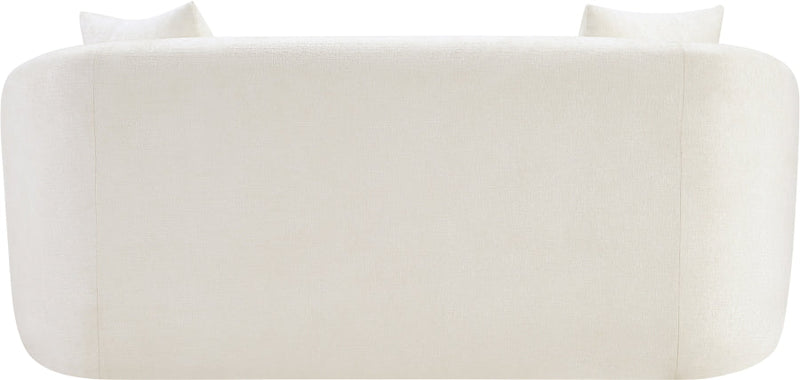 Penelope 66.5" Chenille Fabric Upholstered Upholstered Loveseat in Cream - 44073Cream-L