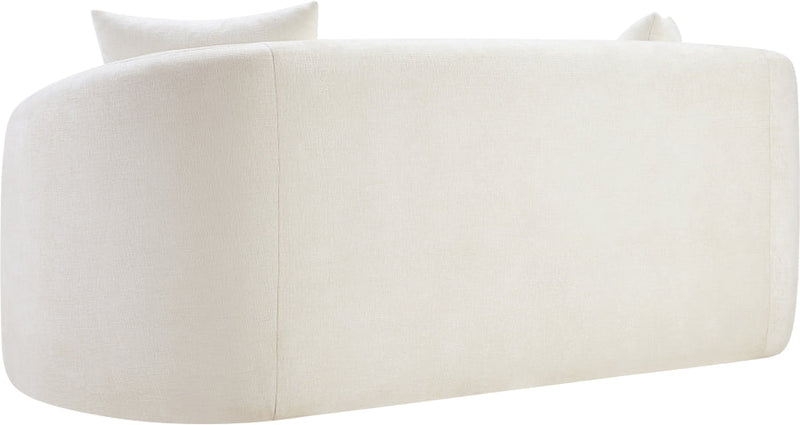 Penelope 66.5" Chenille Fabric Upholstered Upholstered Loveseat in Cream - 44073Cream-L