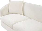 Penelope 66.5" Chenille Fabric Upholstered Upholstered Loveseat in Cream - 44073Cream-L