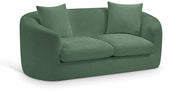 Penelope 66.5" Chenille Fabric Upholstered Upholstered Loveseat in Green - 44073Green-L