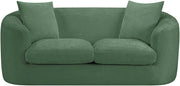 Penelope 66.5" Chenille Fabric Upholstered Upholstered Loveseat in Green - 44073Green-L