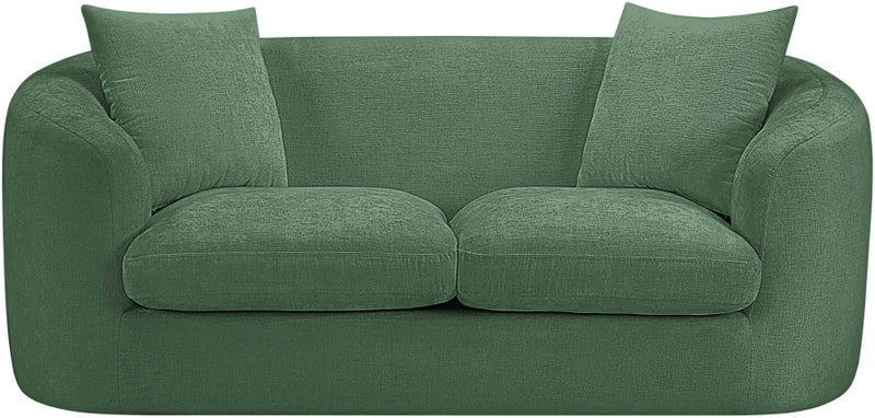 Penelope 66.5" Chenille Fabric Upholstered Upholstered Loveseat in Green - 44073Green-L