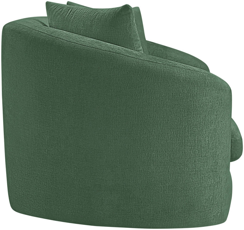 Penelope 66.5" Chenille Fabric Upholstered Upholstered Loveseat in Green - 44073Green-L