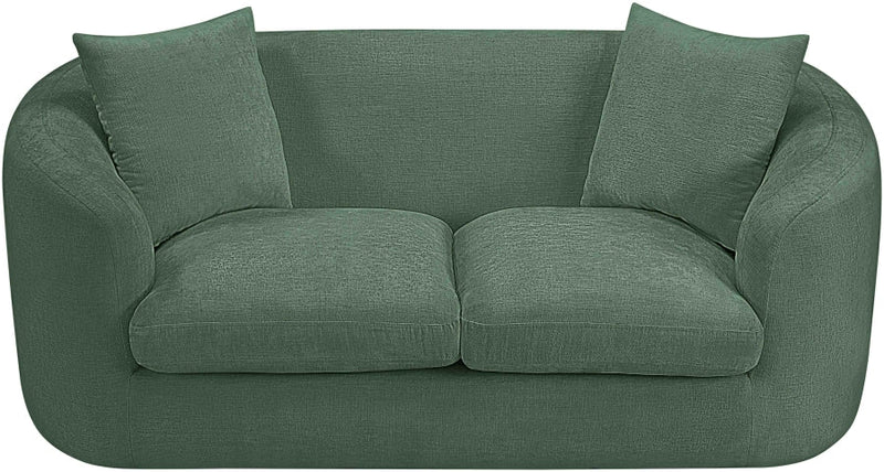Penelope 66.5" Chenille Fabric Upholstered Upholstered Loveseat in Green - 44073Green-L