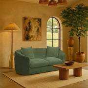 Penelope 66.5" Chenille Fabric Upholstered Upholstered Loveseat in Green - 44073Green-L