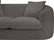 Penelope 66.5" Chenille Fabric Upholstered Upholstered Loveseat in Grey - 44073Grey-L