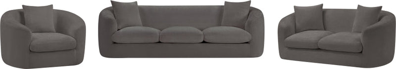 Penelope 66.5" Chenille Fabric Upholstered Upholstered Loveseat in Grey - 44073Grey-L