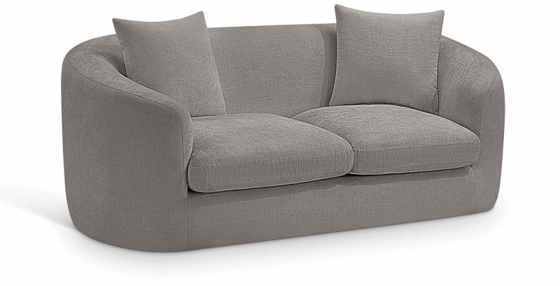 Penelope 66.5" Chenille Fabric Upholstered Upholstered Loveseat in Grey - 44073Grey-L