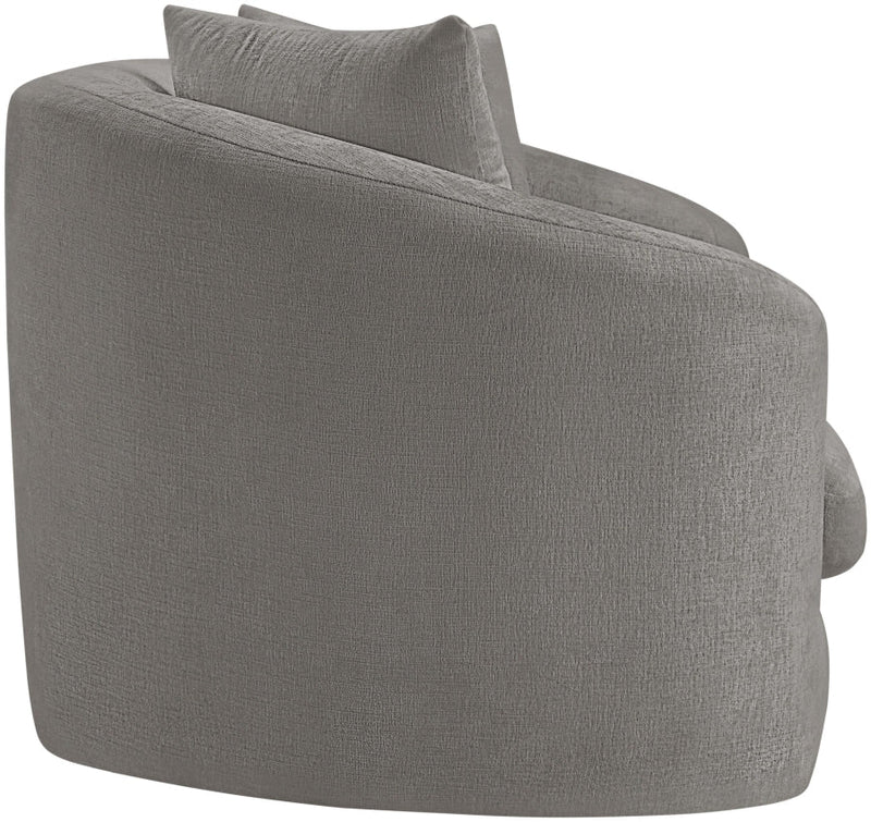 Penelope 66.5" Chenille Fabric Upholstered Upholstered Loveseat in Grey - 44073Grey-L