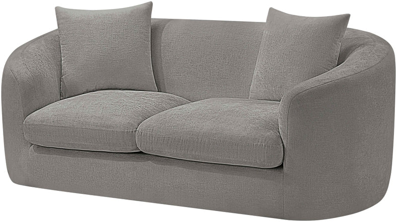 Penelope 66.5" Chenille Fabric Upholstered Upholstered Loveseat in Grey - 44073Grey-L