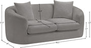 Penelope 66.5" Chenille Fabric Upholstered Upholstered Loveseat in Grey - 44073Grey-L