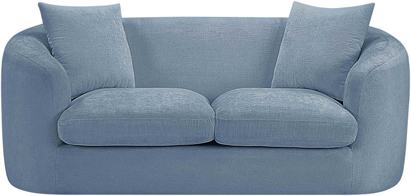 Penelope 66.5" Chenille Fabric Upholstered Upholstered Loveseat in Light Blue - 44073LtBlu-L