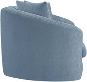 Penelope 66.5" Chenille Fabric Upholstered Upholstered Loveseat in Light Blue - 44073LtBlu-L