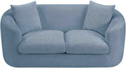 Penelope 66.5" Chenille Fabric Upholstered Upholstered Loveseat in Light Blue - 44073LtBlu-L