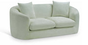 Penelope 66.5" Chenille Fabric Upholstered Upholstered Loveseat in Mint - 44073Mint-L