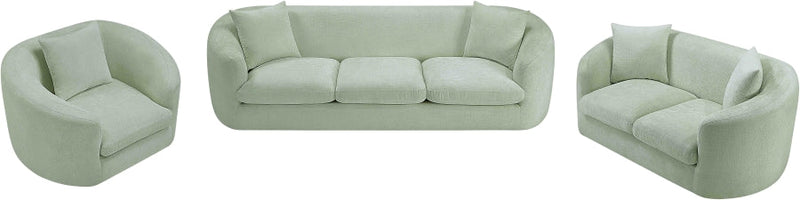 Penelope 66.5" Chenille Fabric Upholstered Upholstered Loveseat in Mint - 44073Mint-L