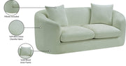 Penelope 66.5" Chenille Fabric Upholstered Upholstered Loveseat in Mint - 44073Mint-L