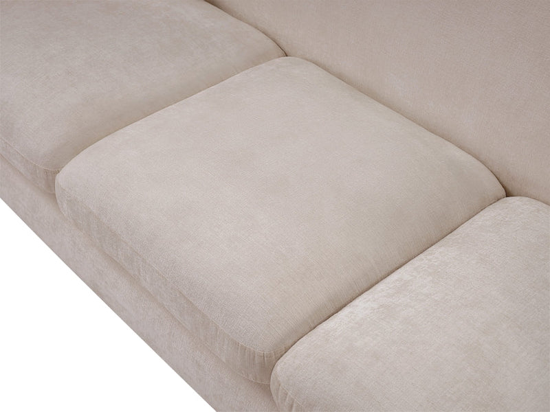 Penelope 92.5" Chenille Fabric Upholstered Upholstered Sofa in Beige - 44073Beige-S