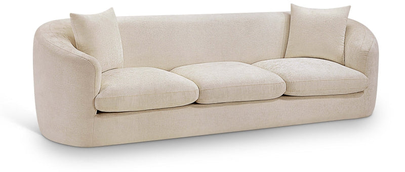 Penelope 92.5" Chenille Fabric Upholstered Upholstered Sofa in Beige - 44073Beige-S