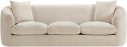 Penelope 92.5" Chenille Fabric Upholstered Upholstered Sofa in Beige - 44073Beige-S