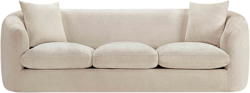 Penelope 92.5" Chenille Fabric Upholstered Upholstered Sofa in Beige - 44073Beige-S