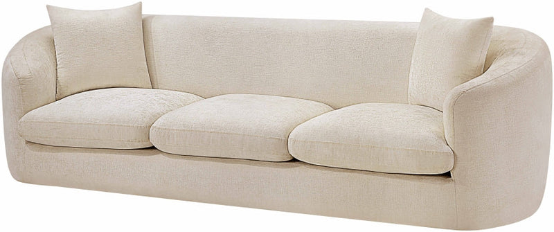 Penelope 92.5" Chenille Fabric Upholstered Upholstered Sofa in Beige - 44073Beige-S