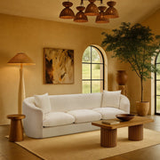 Penelope 92.5" Chenille Fabric Upholstered Upholstered Sofa in Beige - 44073Beige-S
