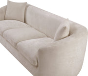 Penelope 92.5" Chenille Fabric Upholstered Upholstered Sofa in Beige - 44073Beige-S