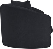 Penelope 92.5" Chenille Fabric Upholstered Upholstered Sofa in Black - 44073Black-S