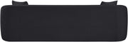 Penelope 92.5" Chenille Fabric Upholstered Upholstered Sofa in Black - 44073Black-S
