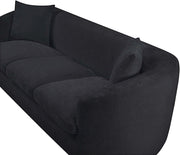 Penelope 92.5" Chenille Fabric Upholstered Upholstered Sofa in Black - 44073Black-S