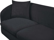Penelope 92.5" Chenille Fabric Upholstered Upholstered Sofa in Black - 44073Black-S