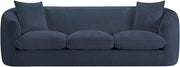 Penelope 92.5" Chenille Fabric Upholstered Upholstered Sofa in Blue - 44073Navy-S