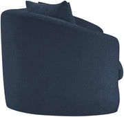 Penelope 92.5" Chenille Fabric Upholstered Upholstered Sofa in Blue - 44073Navy-S