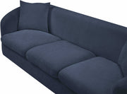 Penelope 92.5" Chenille Fabric Upholstered Upholstered Sofa in Blue - 44073Navy-S