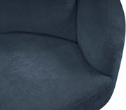 Penelope 92.5" Chenille Fabric Upholstered Upholstered Sofa in Blue - 44073Navy-S