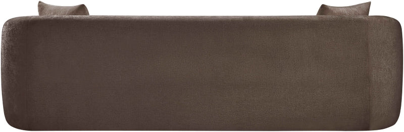 Penelope 92.5" Chenille Fabric Upholstered Upholstered Sofa in Brown - 44073Brown-S