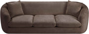Penelope 92.5" Chenille Fabric Upholstered Upholstered Sofa in Brown - 44073Brown-S