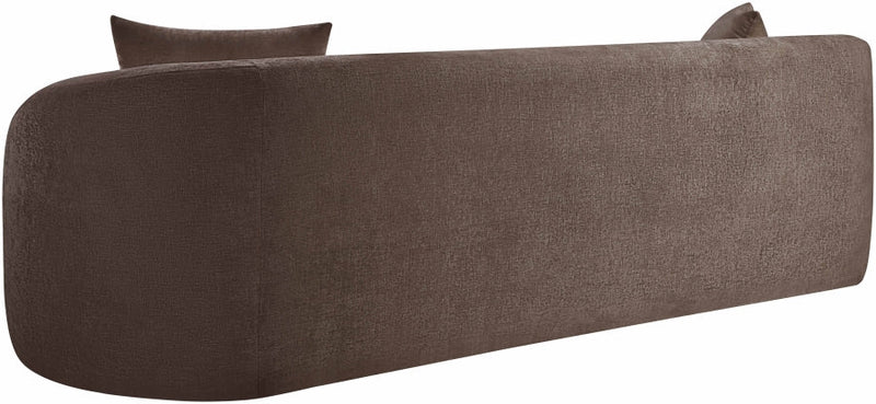 Penelope 92.5" Chenille Fabric Upholstered Upholstered Sofa in Brown - 44073Brown-S